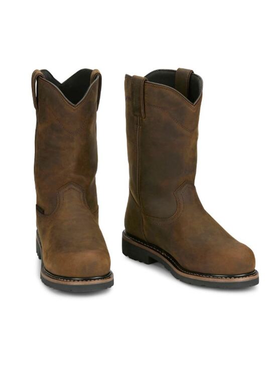 Justin Men\'s Brown Cowhide Pulley 10\